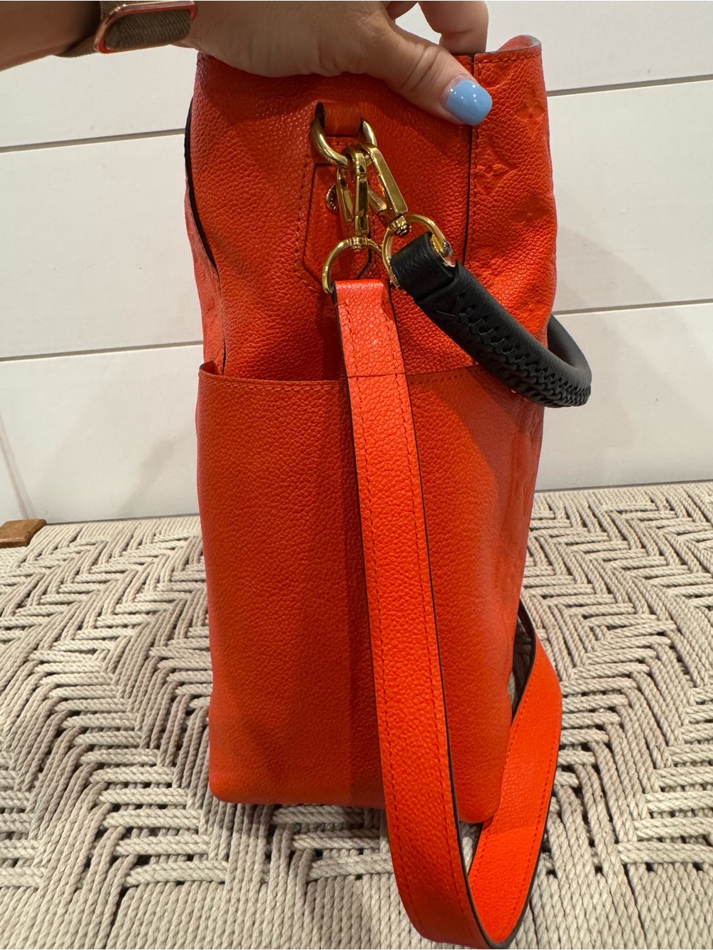 Louis Vuitton orange Bagatelle Monogram Empreinte Leather Hobo bag - Picture 3 of 16